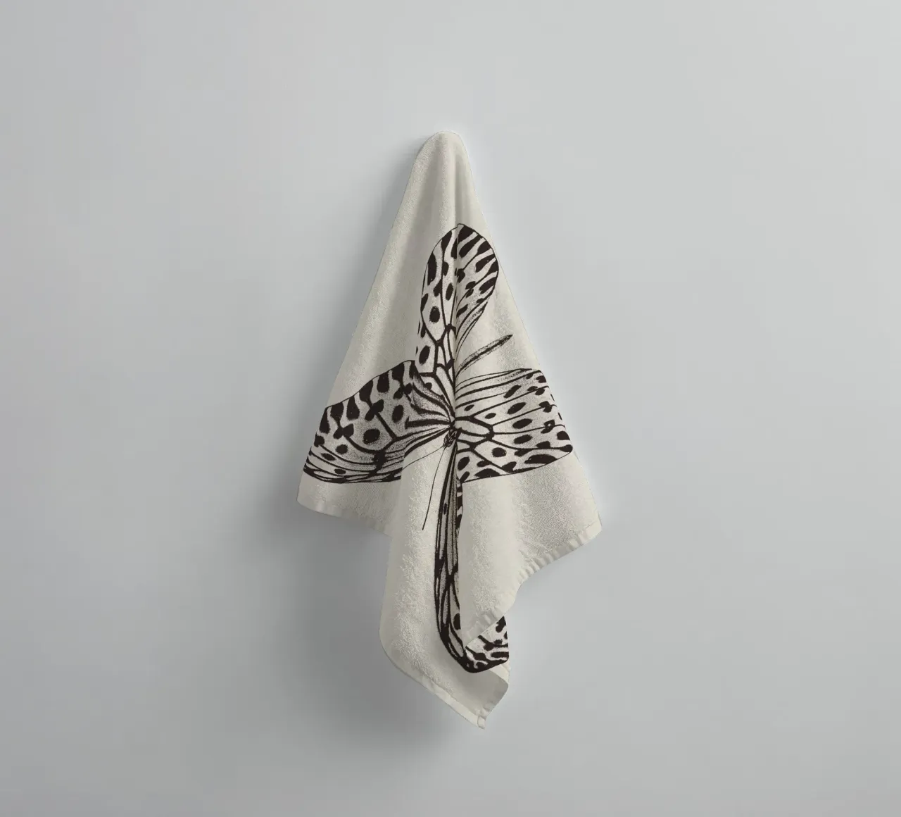 Butterfly Boho Sketch no. 1 asciugamano da bagno da apoloprints