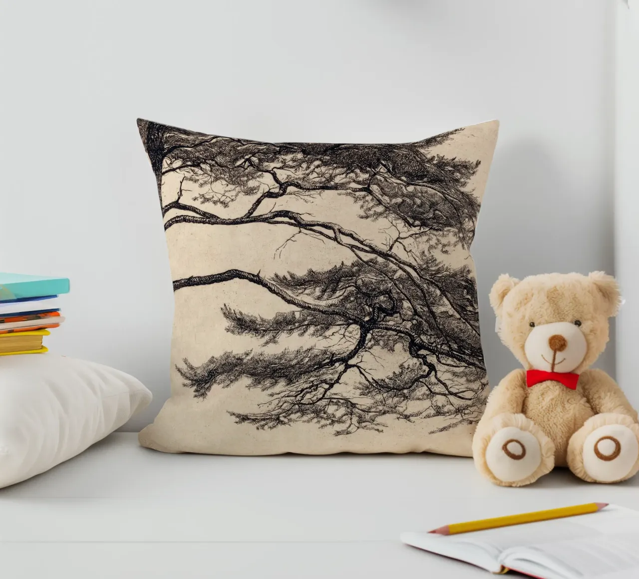 Pine Tree Branch no. 1 cuscino da apoloprints