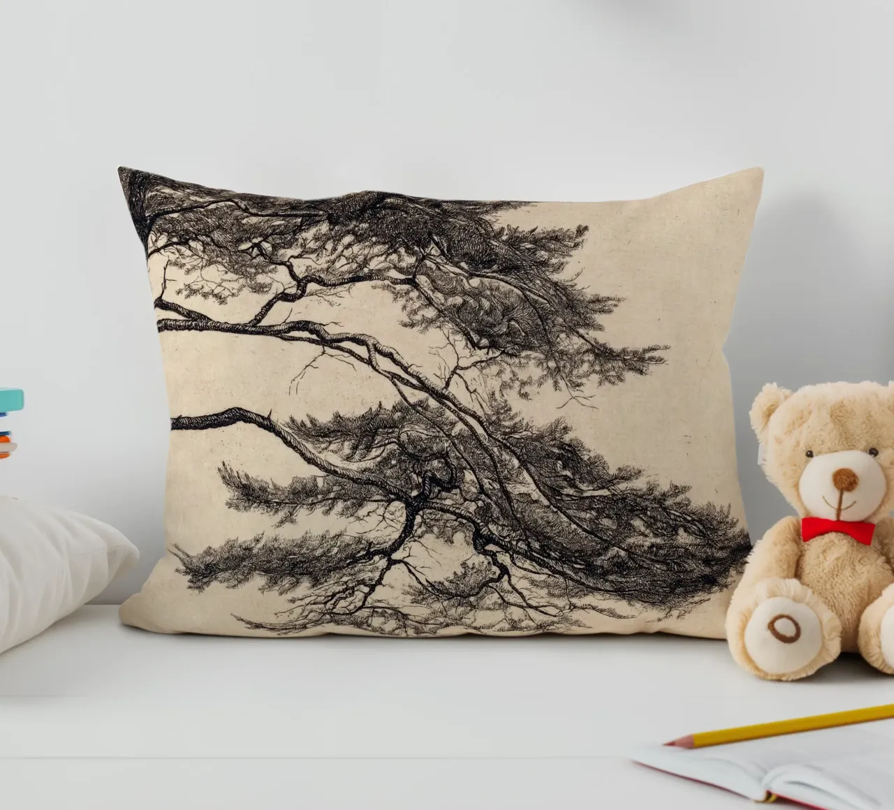 Pine Tree Branch no. 1 cuscino da apoloprints