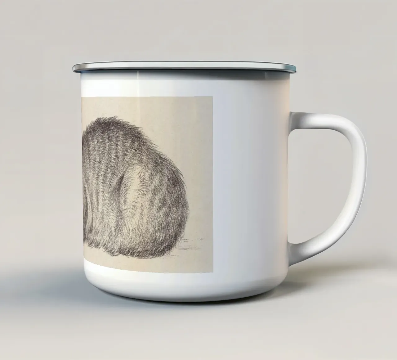 Cat Sleeping tazza in smalto da apoloprints