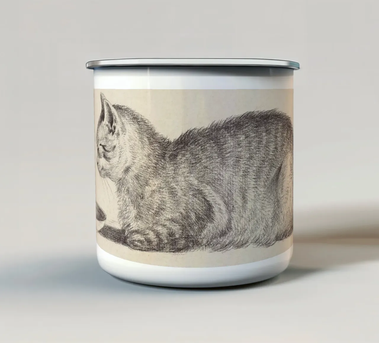 Cat Sleeping tazza in smalto da apoloprints