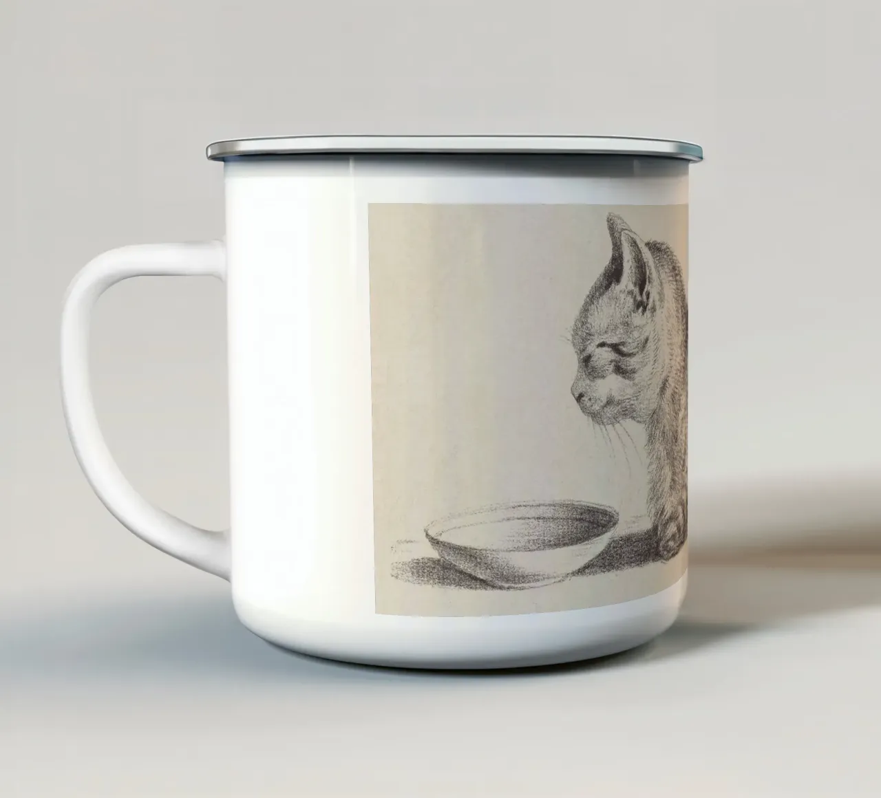 Cat Sleeping tazza in smalto da apoloprints