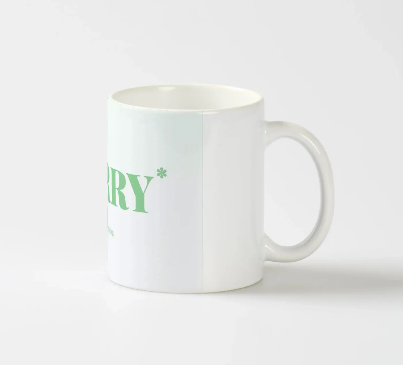 Sorry ceramic mug by Chris Wharton