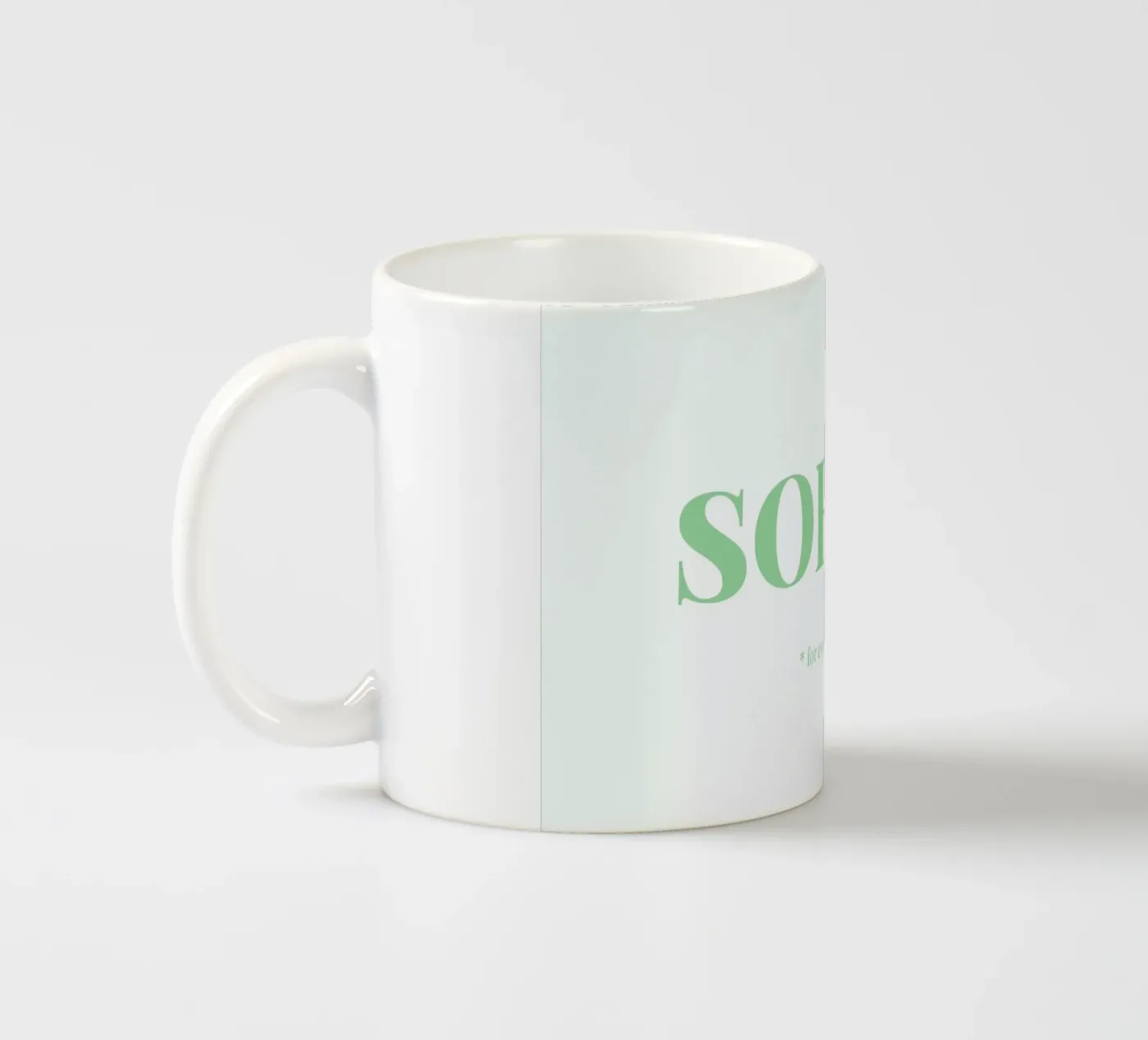Sorry ceramic mug by Chris Wharton