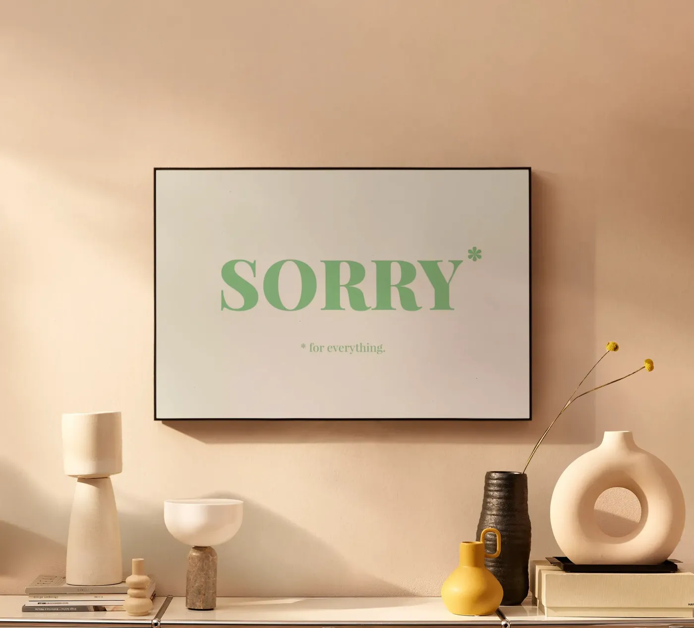 Sorry acrylic glass by Chris Wharton