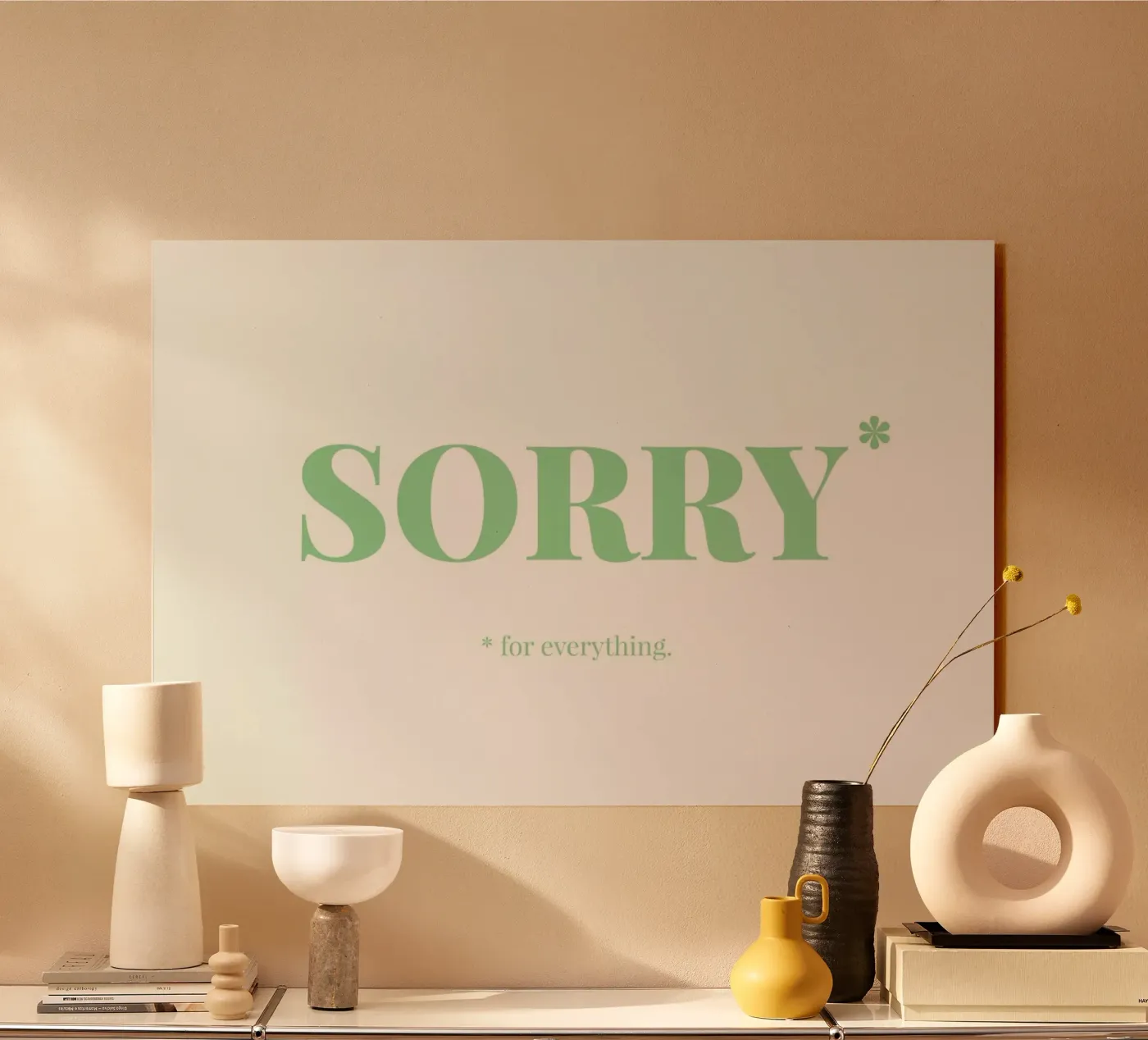 Sorry acrylic glass by Chris Wharton