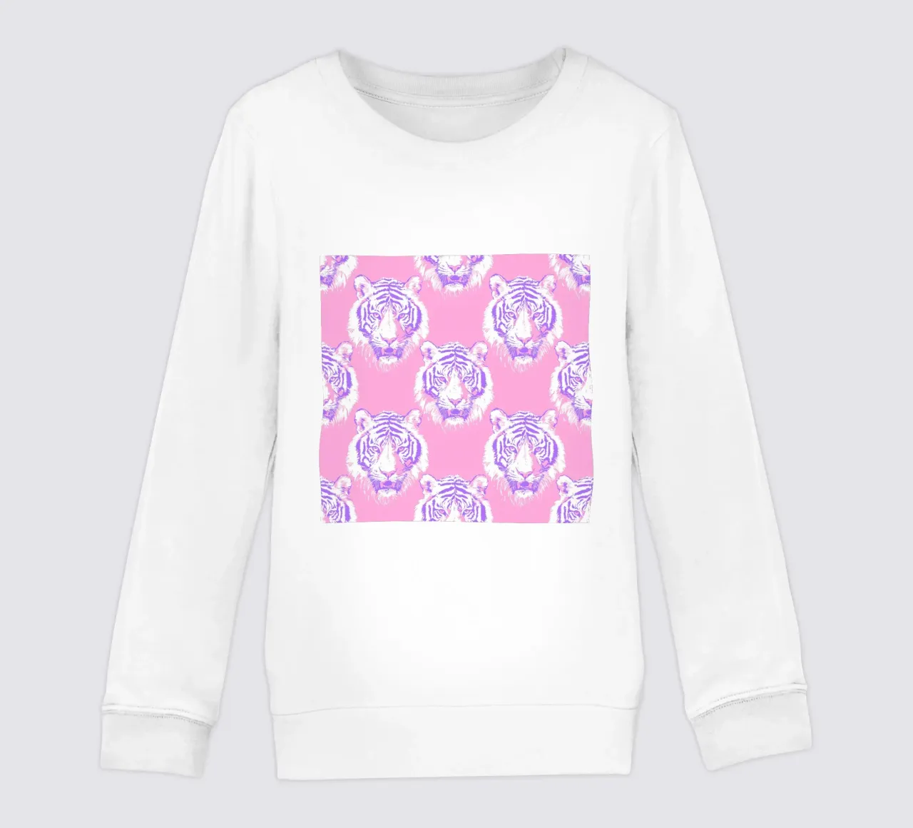 Bianco Tigre Rosa Ghepardo Rosa Leopardo Animale 90s Y2K Preppy felpa bambino da Gentle Echoes Art