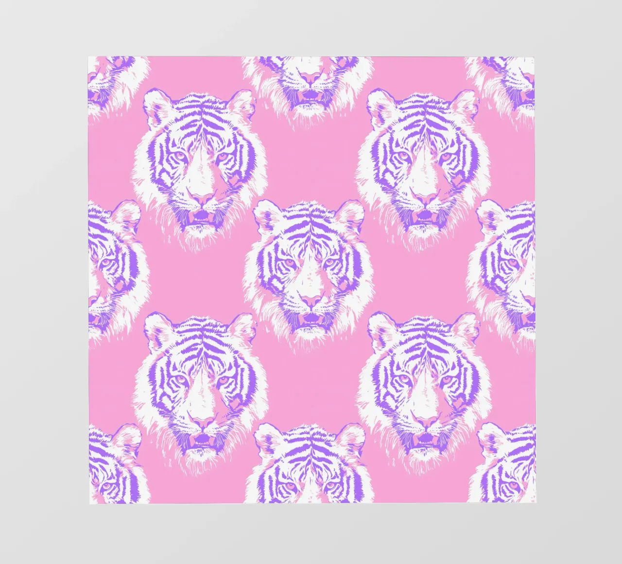 Weiß Tiger Rosa Gepard Rosa Leopard Tier 90s Y2K Preppy Fototapete von Gentle Echoes Art