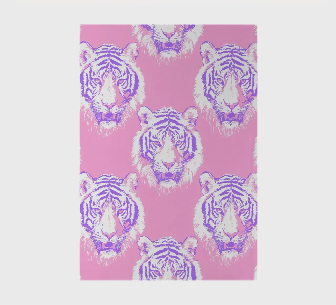 Bianco Tigre Rosa Ghepardo Rosa Leopardo Animale 90s Y2K Preppy diario da Gentle Echoes Art