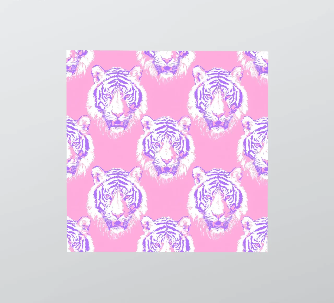 Bianco Tigre Rosa Ghepardo Rosa Leopardo Animale 90s Y2K Preppy adesivo da Gentle Echoes Art