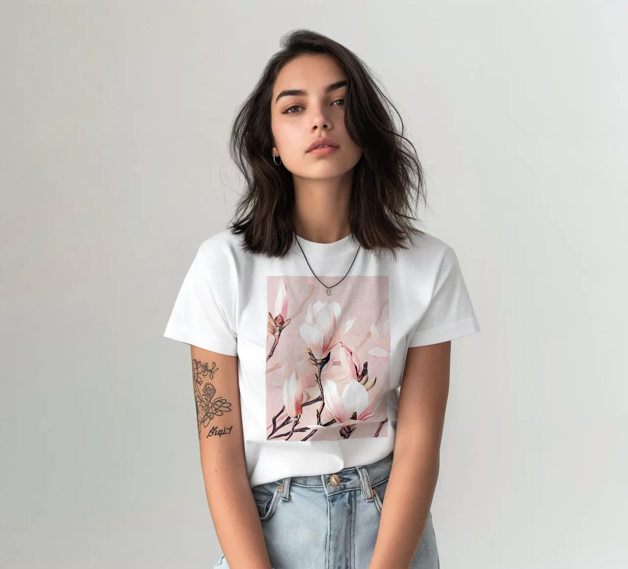 Magnolia Flowers t-shirt by apoloprints