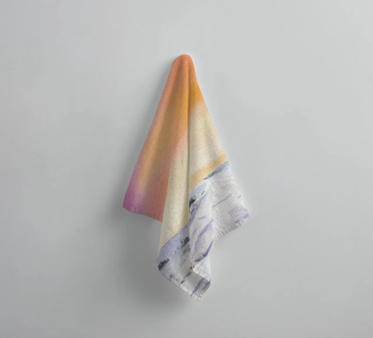 Winterabend badhanddoek van youdesignme