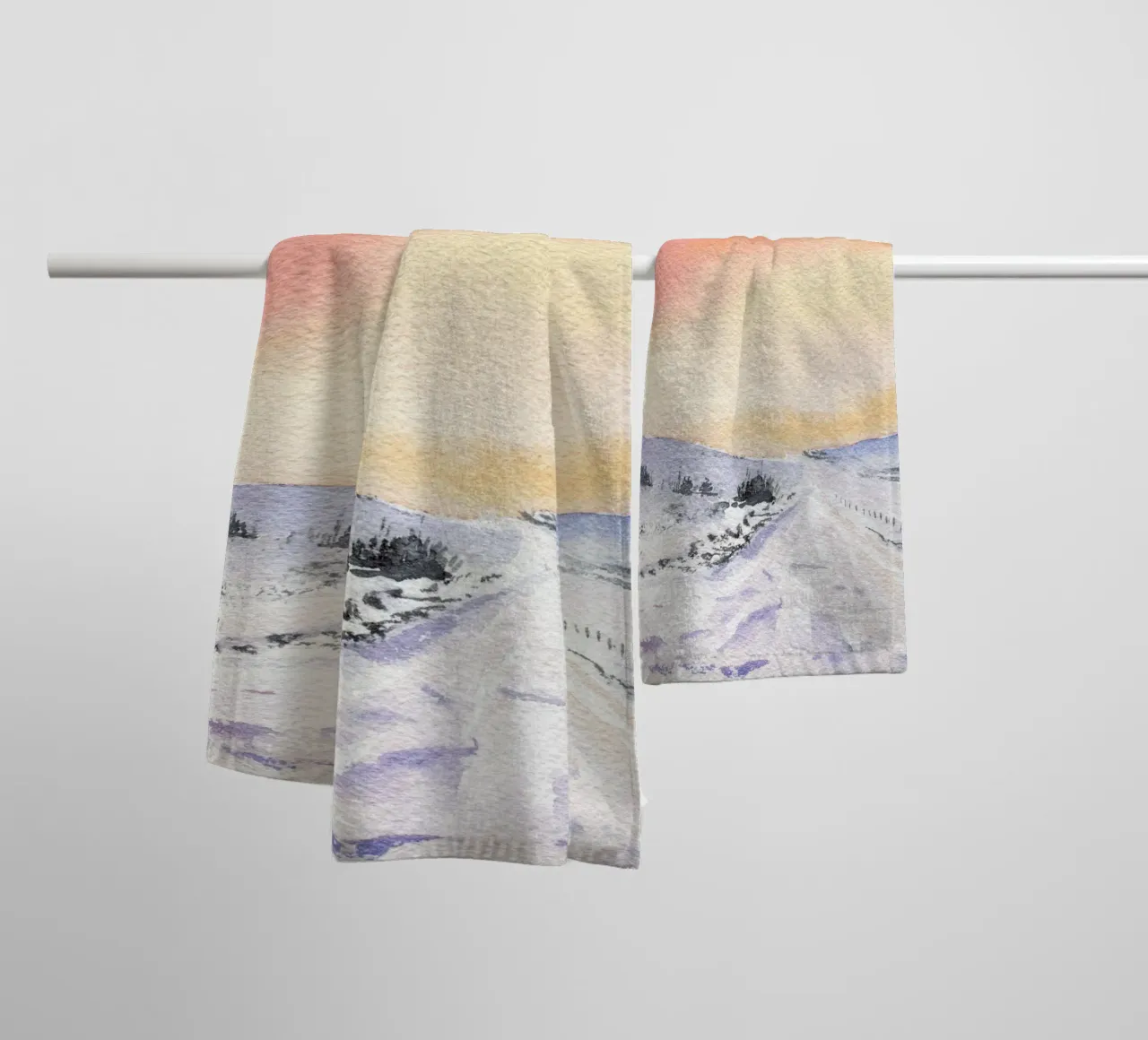 Winterabend badhanddoek van youdesignme