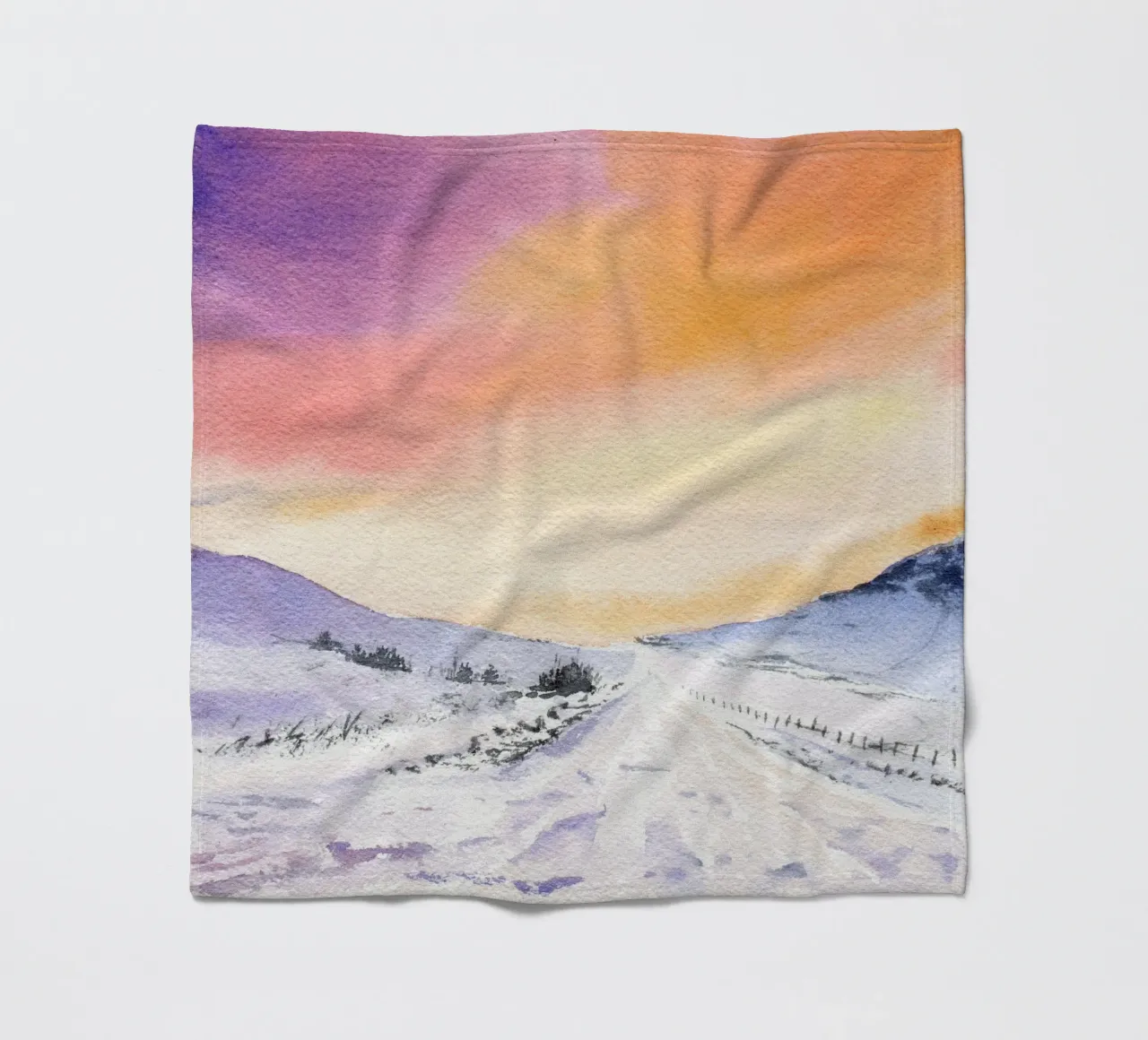 Winterabend Fleecedecke von youdesignme