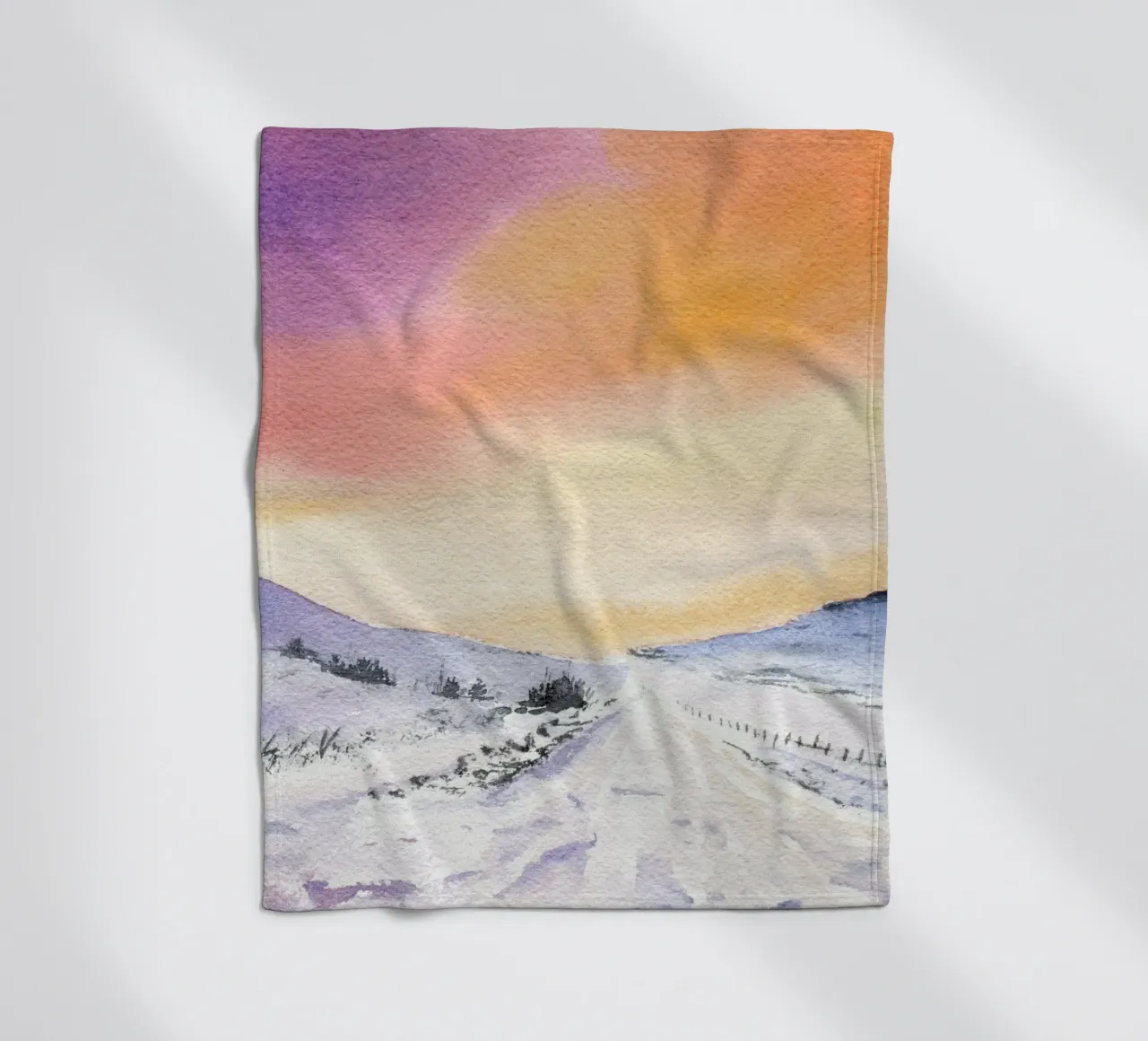 Winterabend Fleecedecke von youdesignme