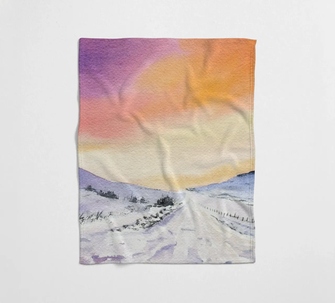 Winterabend Fleecedecke von youdesignme