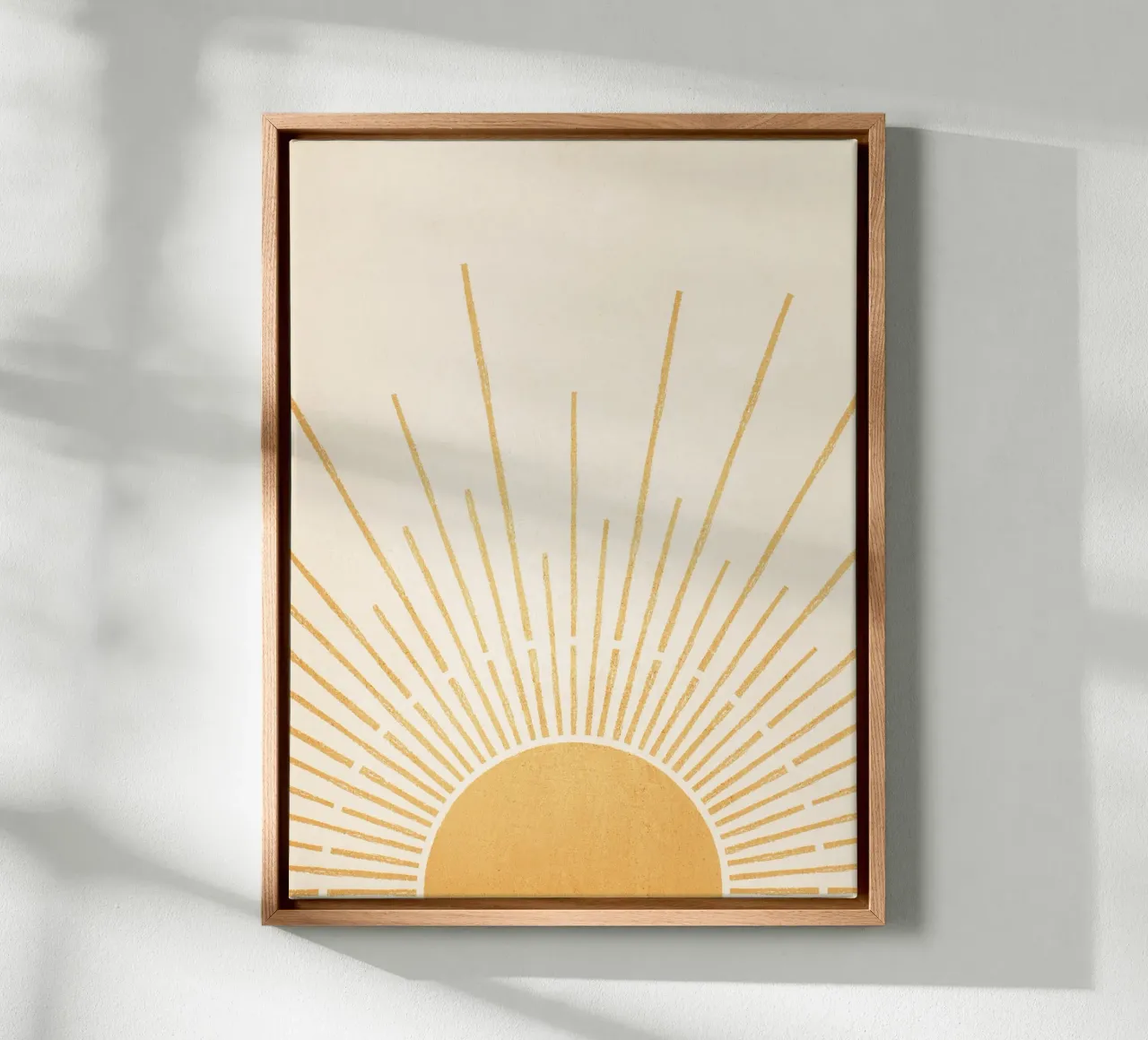 Boho Sun no. 5 Vertical tela con Cornice a cassetta da apoloprints