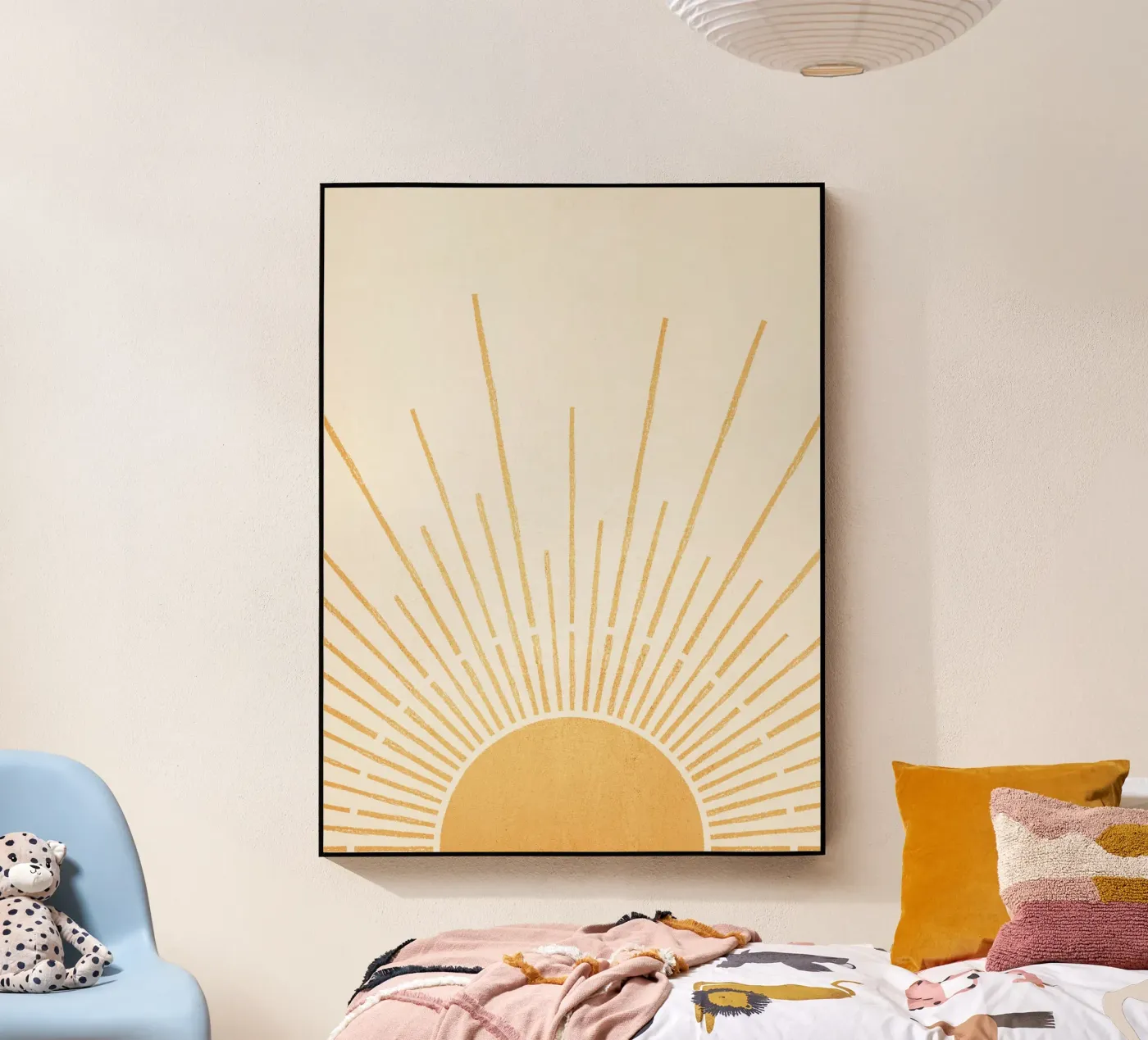 Boho Yellow Sun no. 5 Vertical plexiglass da Apolo Prints