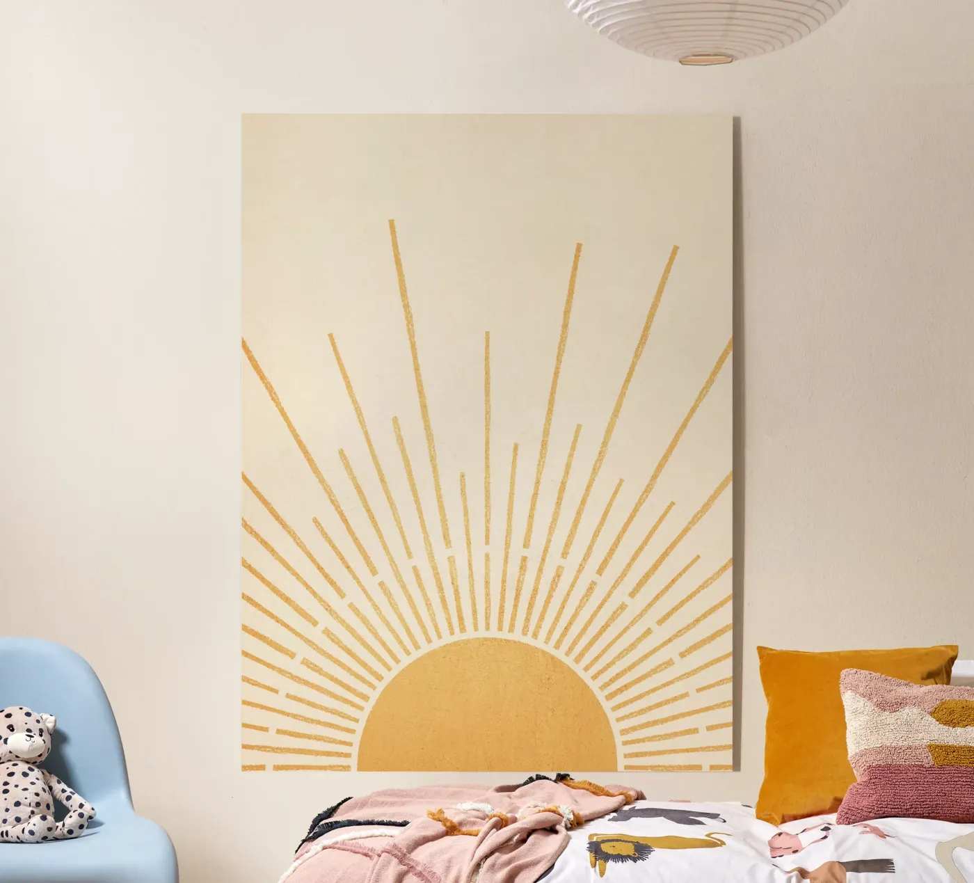Boho Yellow Sun no. 5 Vertical plexiglass da Apolo Prints