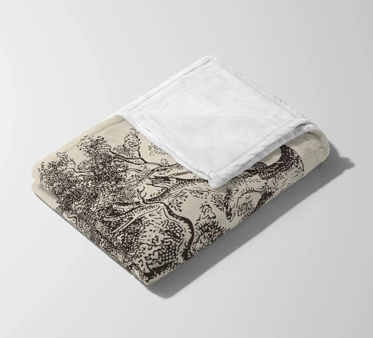 Spring Oak Tree Sketch coperta in pile da apoloprints