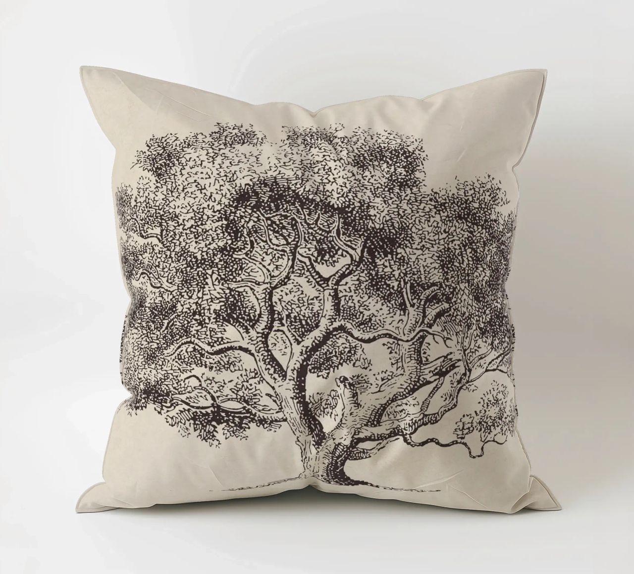 Spring Oak Tree Sketch cuscino da apoloprints