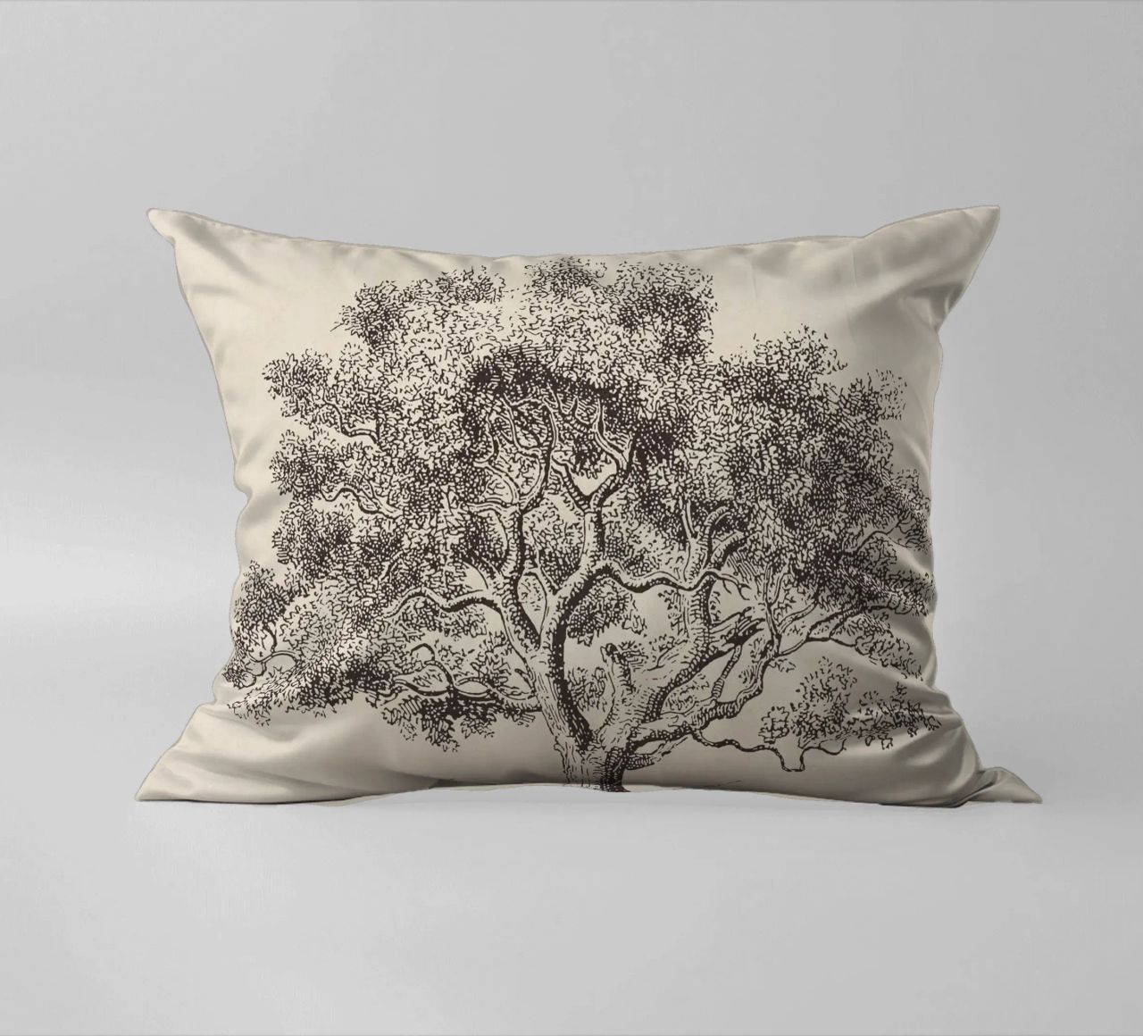 Spring Oak Tree Sketch cuscino da apoloprints