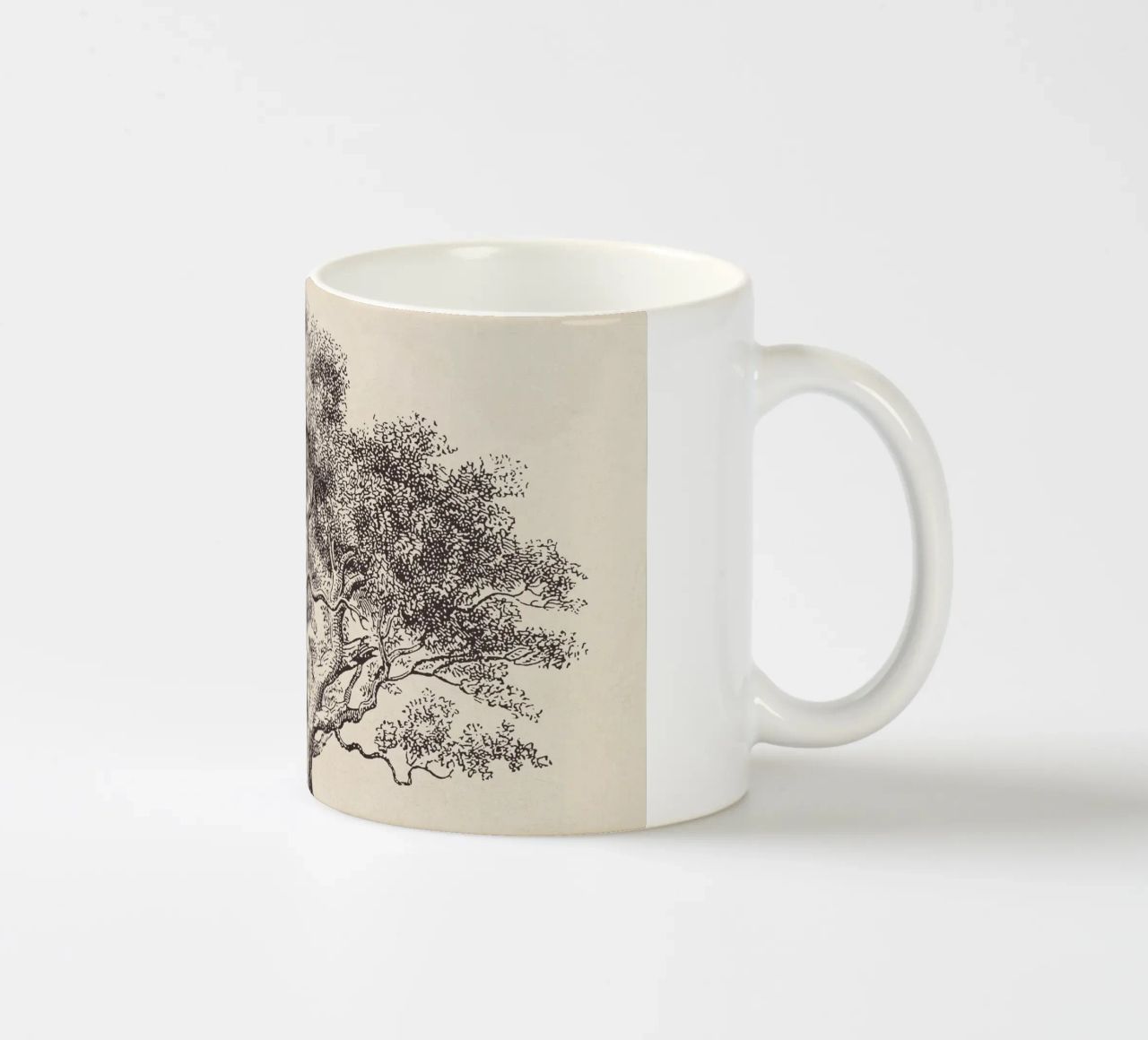 Spring Oak Tree Sketch tazza in ceramica da apoloprints