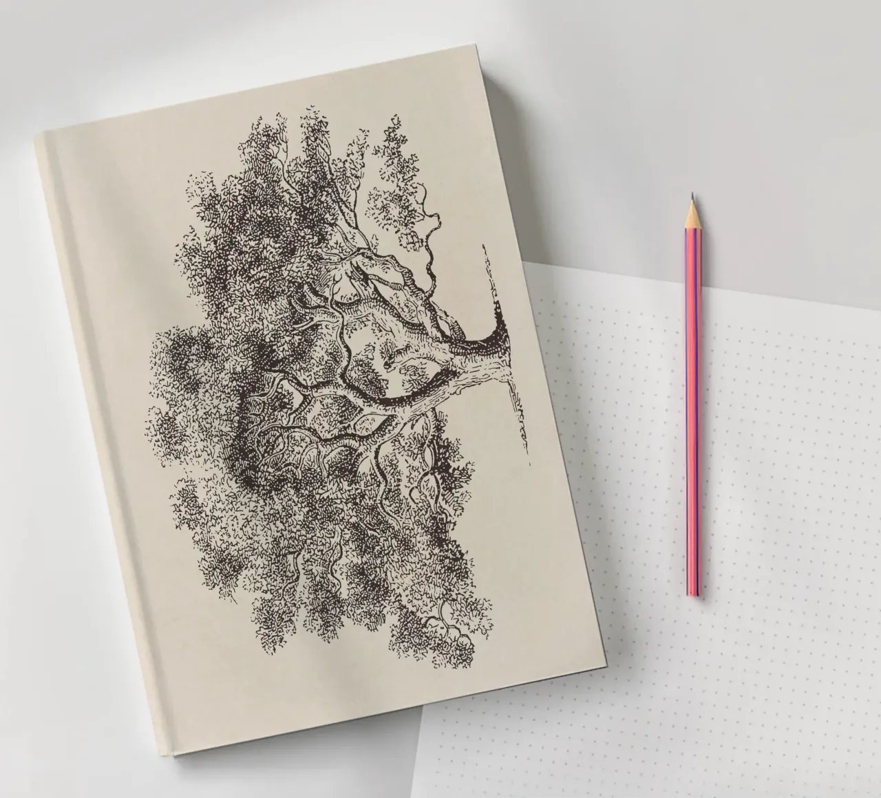 Spring Oak Tree Sketch notebook by apoloprints