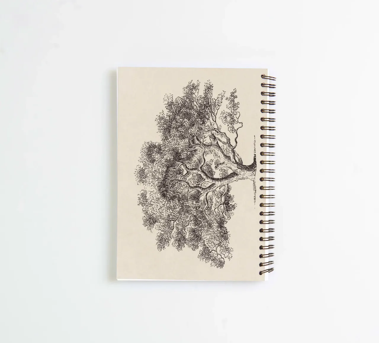 Spring Oak Tree Sketch spiral notebook by apoloprints