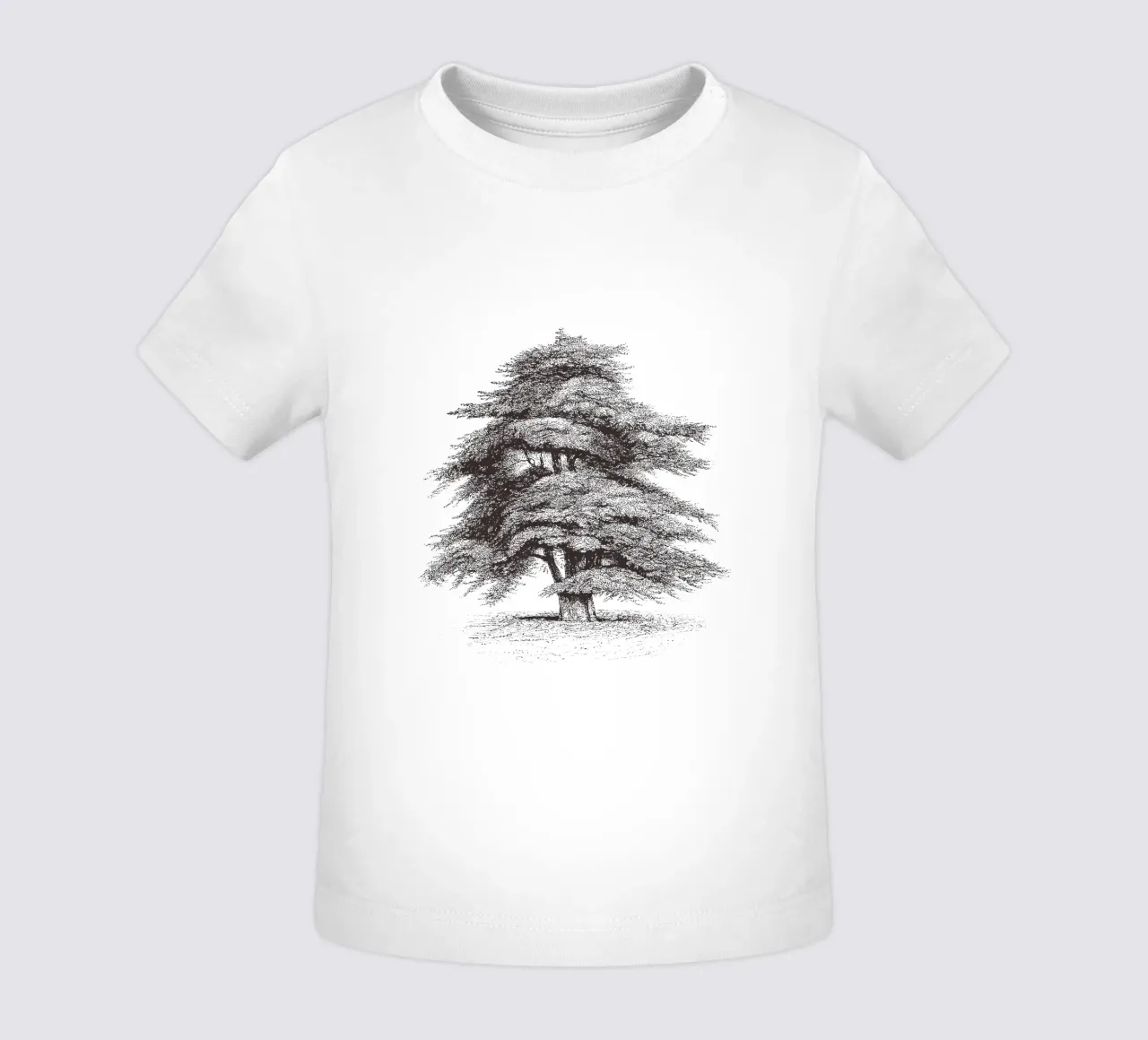 Cedar of Lebanon Tree Sketch maglietta neonato da apoloprints