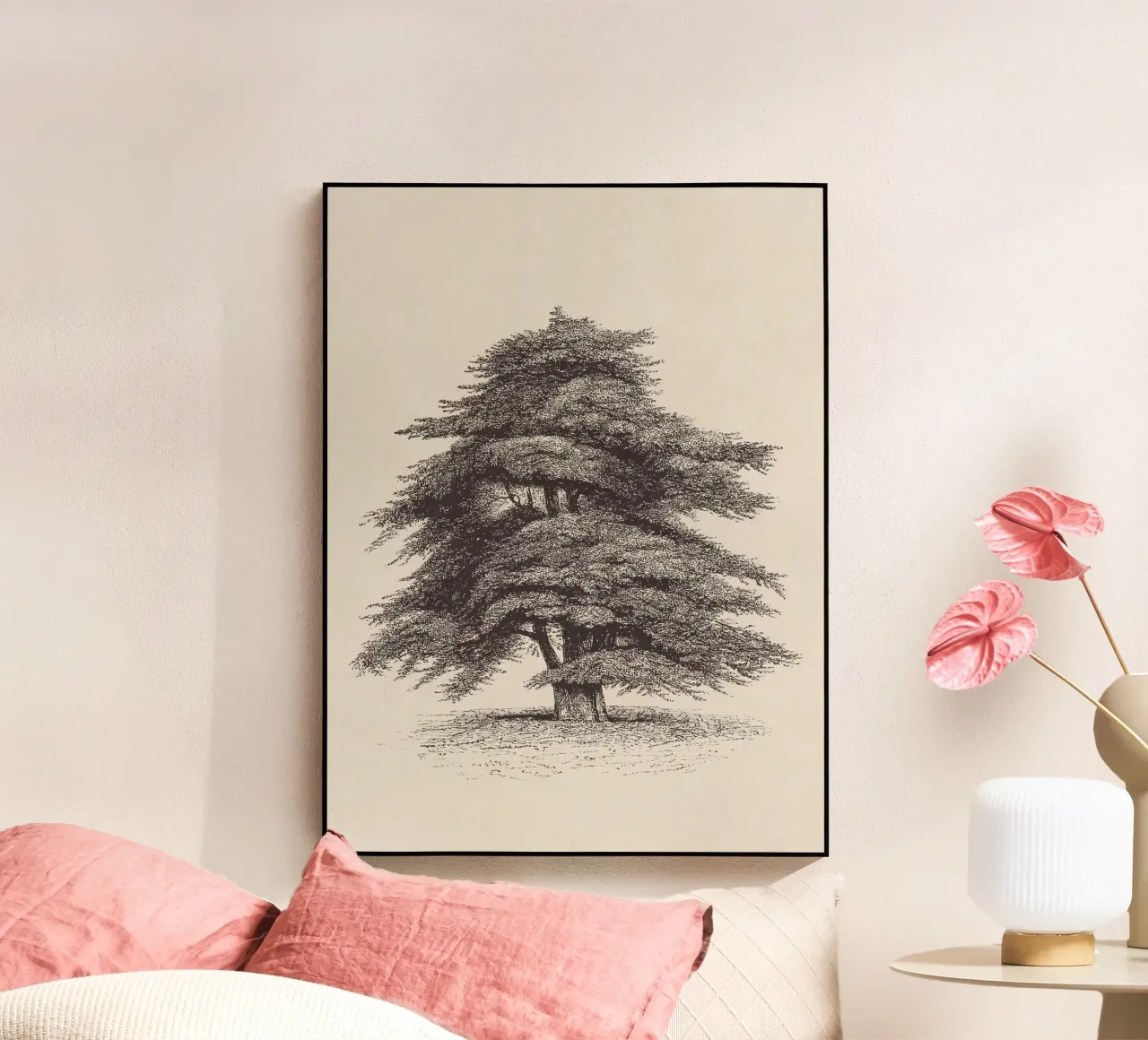 Cedar of Lebanon Tree Sketch plexiglass da apoloprints