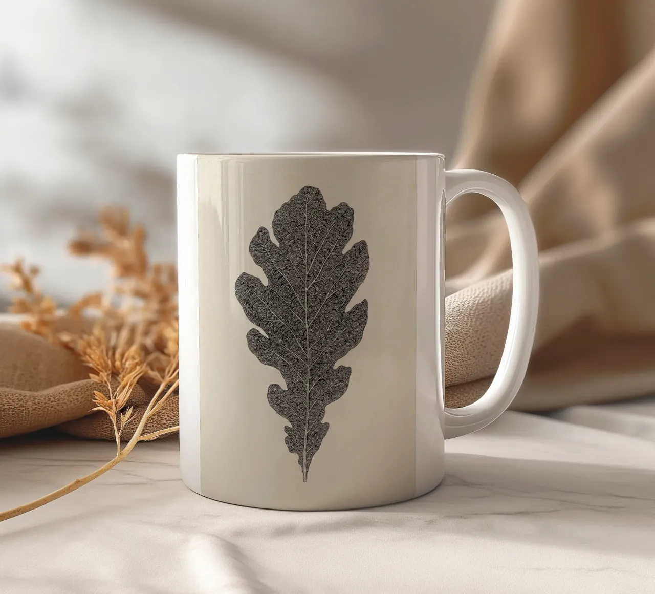 Oak Leaf Sketch no. 3 tazza in ceramica da apoloprints