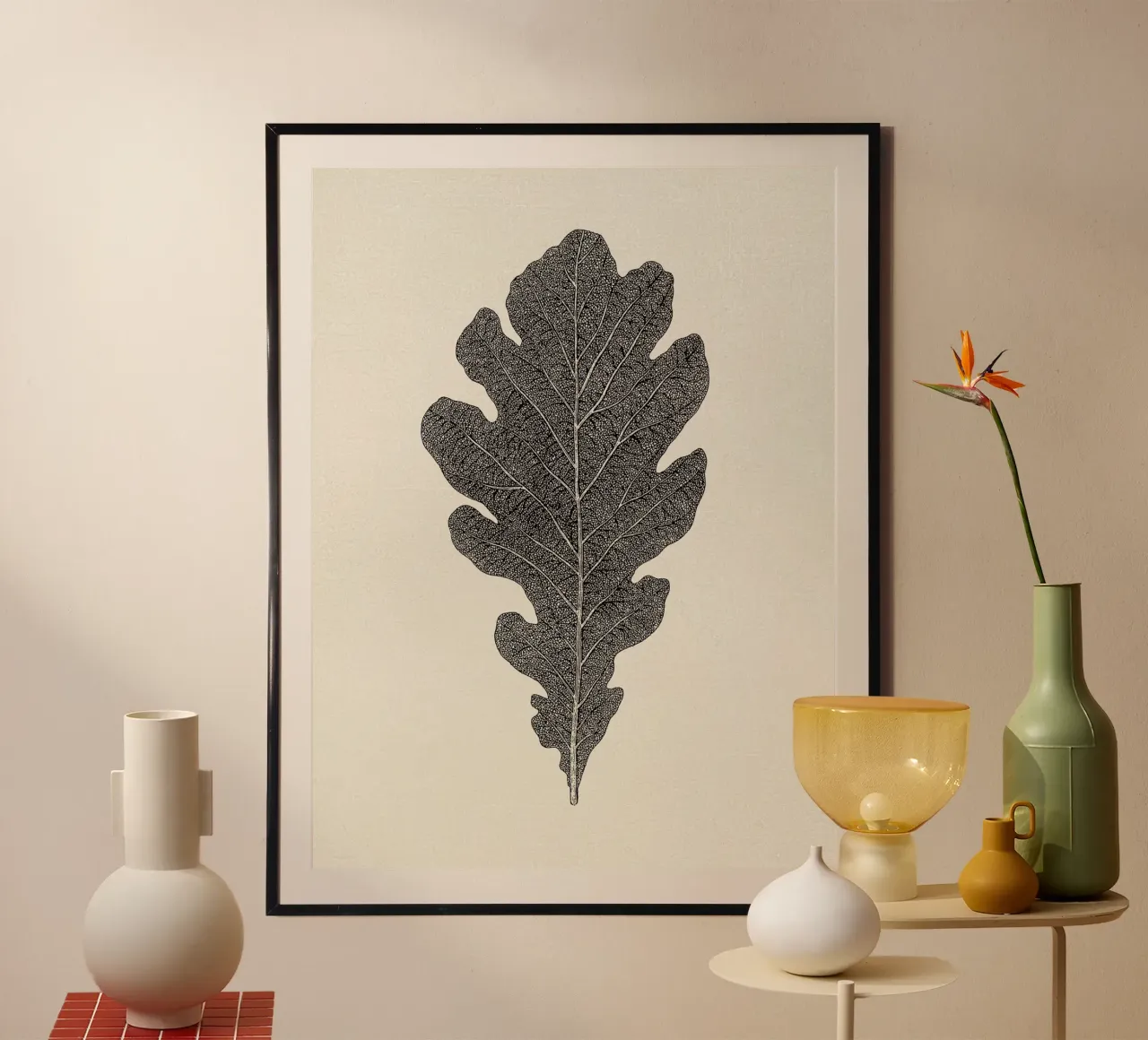 Oak Leaf Sketch no. 3 carta hahnemühle da apoloprints