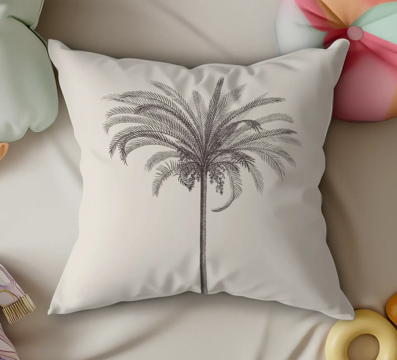 Palm Tree Sketch no. 4 cuscino da apoloprints