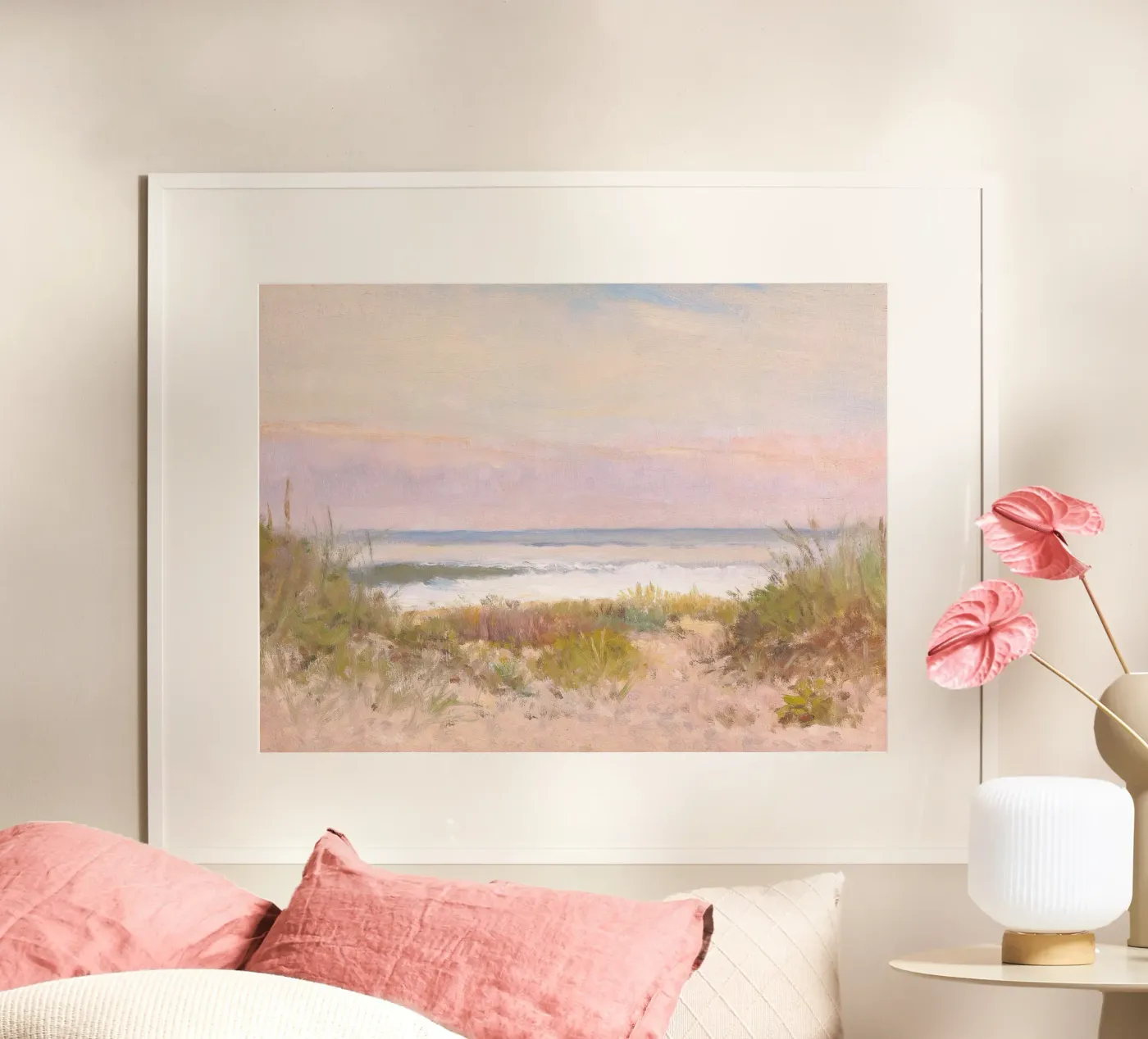 Seascape Sunset Beach poster by Apolo Prints