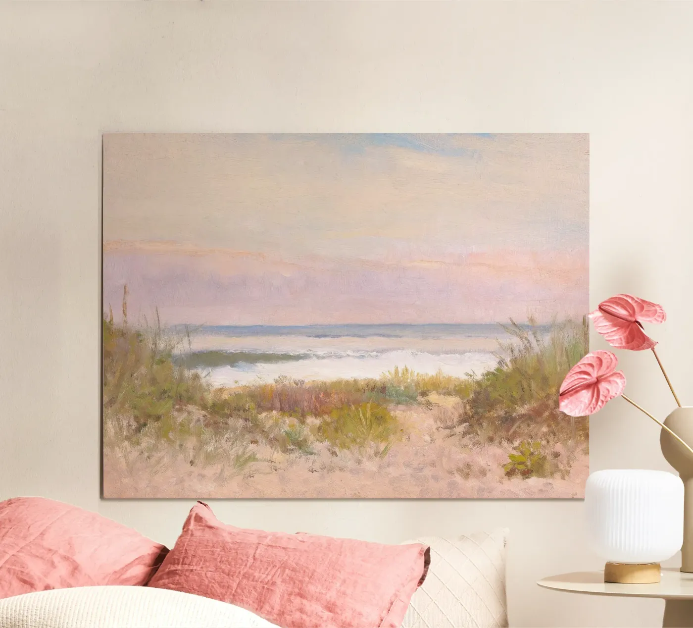 Seascape Sunset Beach poster by Apolo Prints