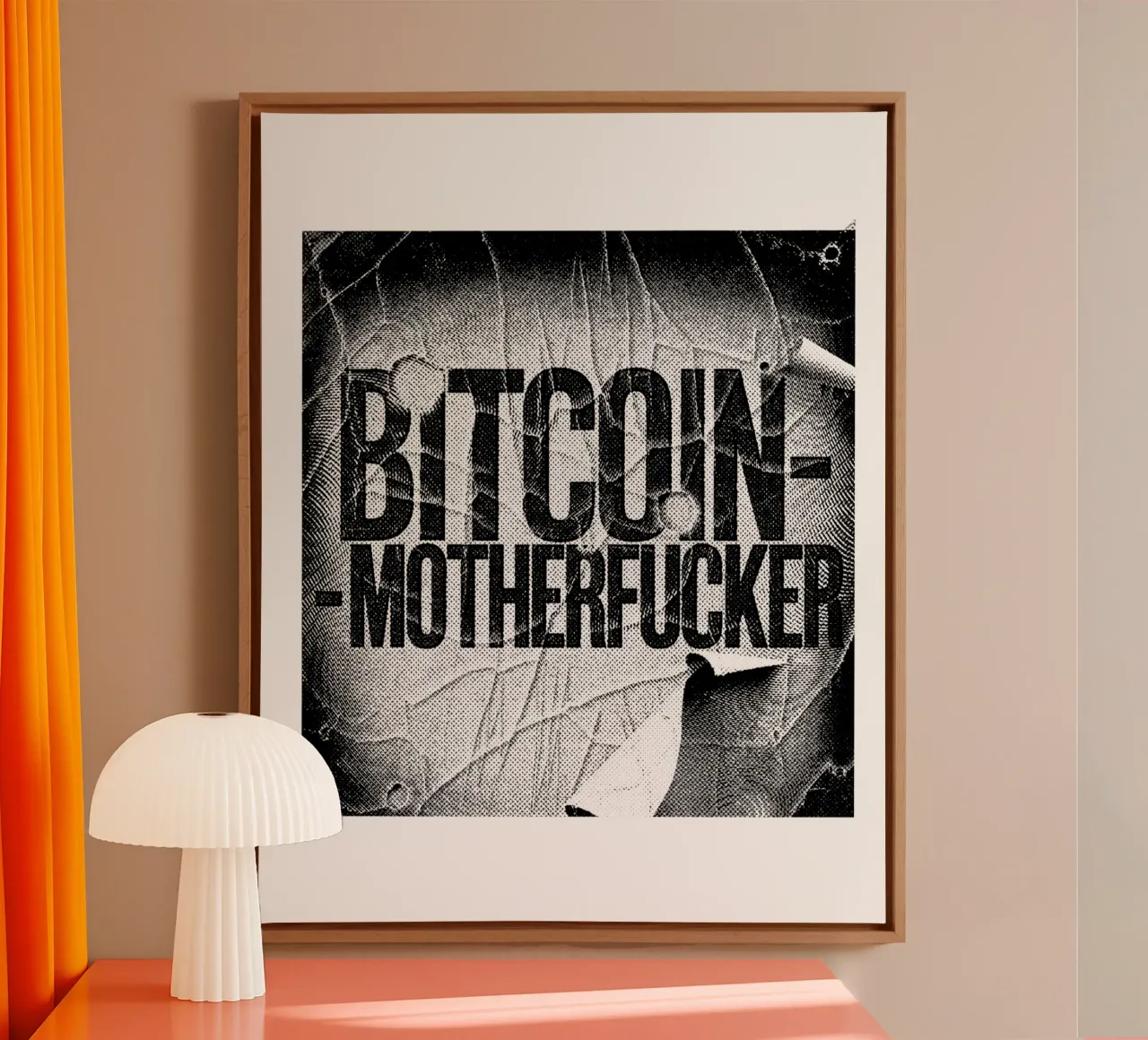 BTC_M*therfreaker tela con Cornice a cassetta da Crypto_Jungle