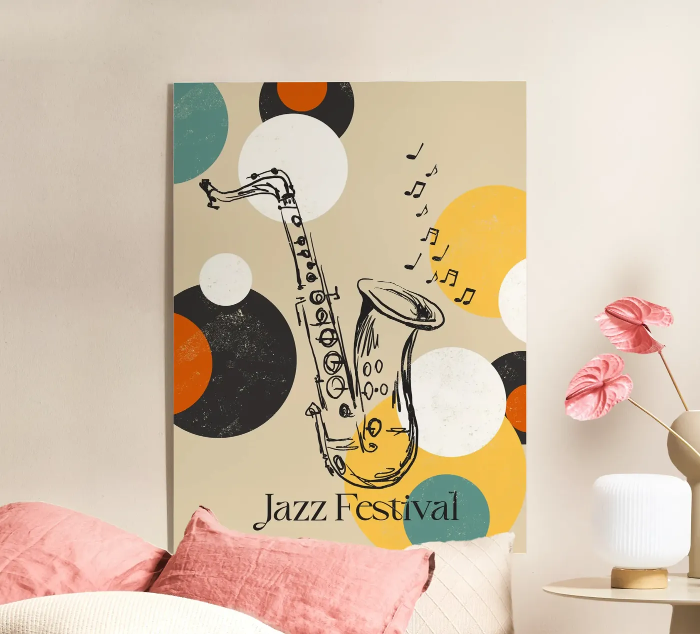 Saxofoon acryl van Indigo Rain