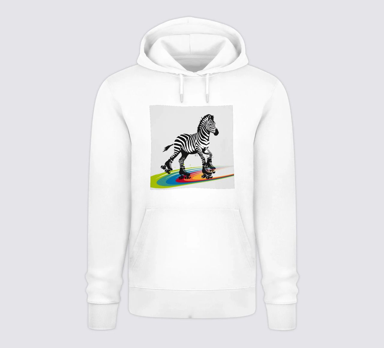 Zebra con pattini a rotelle in stile stencil felpa con cappuccio da namosh