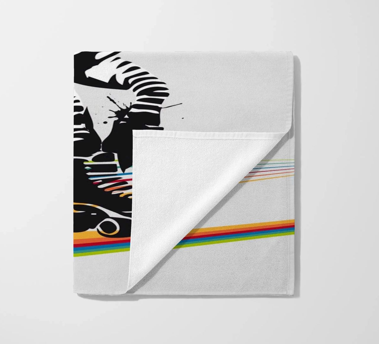 Zebra con pattini a rotelle in stile stencil telo mare da namosh