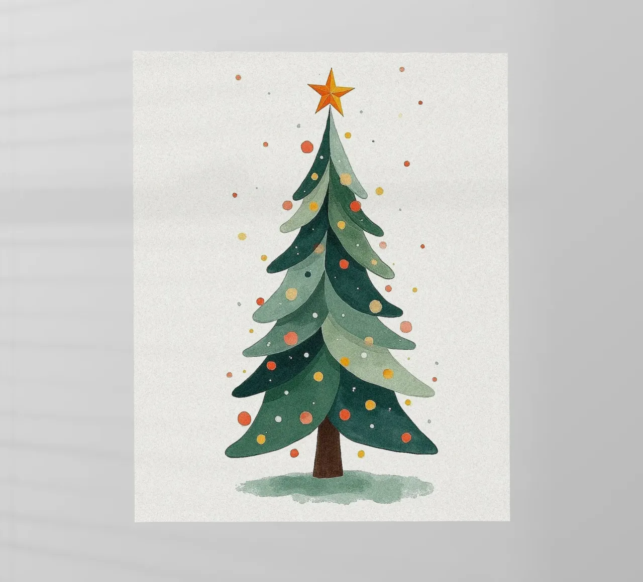 Illustrazione di un albero di Natale (1) pellicola backlit da Lisa Jureczko Arts Illustration
