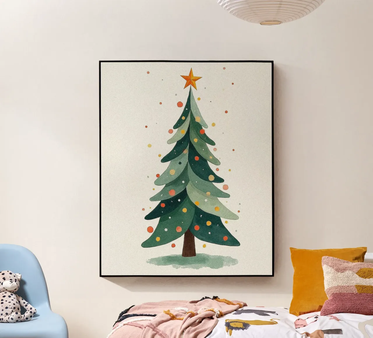 Ilustración de un árbol de Navidad (1) metacrilato de Lisa Jureczko Arts Illustration