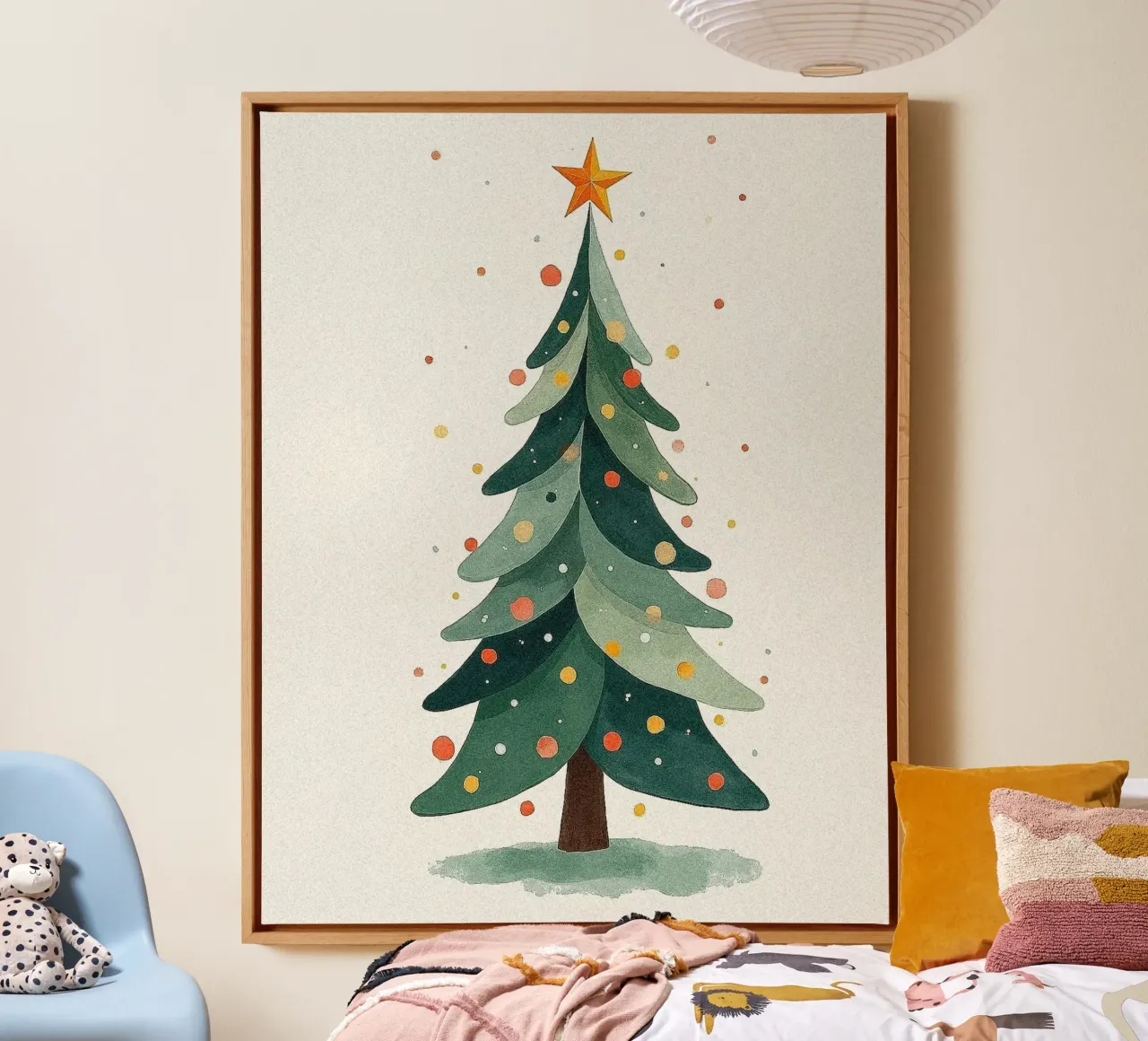 Illustration eines Weihnachtsbaums (1) Leinwand von Lisa Jureczko Arts Illustration