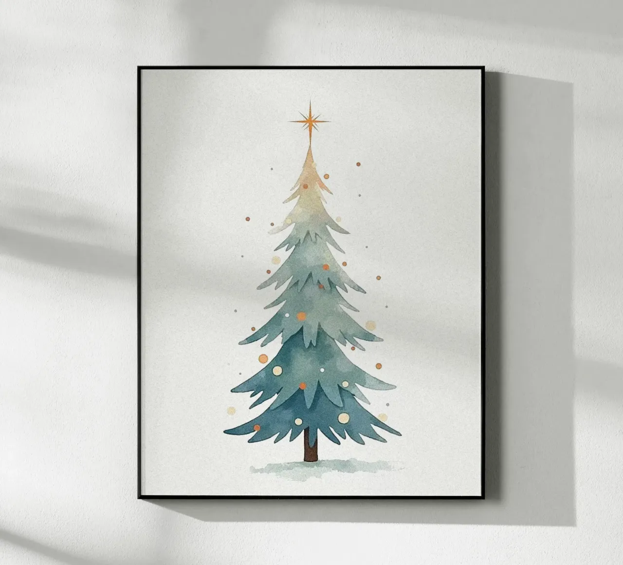 Ilustración de un árbol de Navidad (2) metacrilato de Lisa Jureczko Arts Illustration