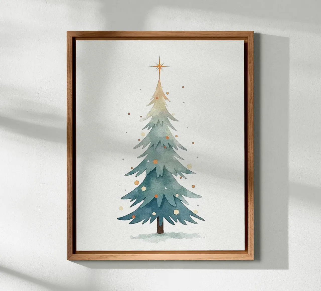 Ilustración de un árbol de Navidad (2) aluminio dibond de Lisa Jureczko Arts Illustration