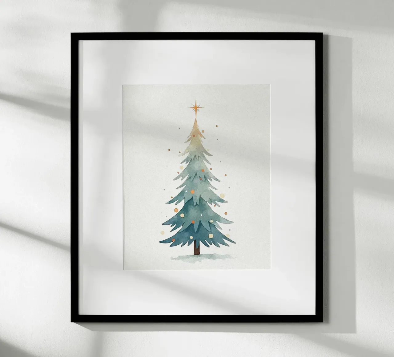 Ilustración de un árbol de Navidad (2) hahnemühle de Lisa Jureczko Arts Illustration