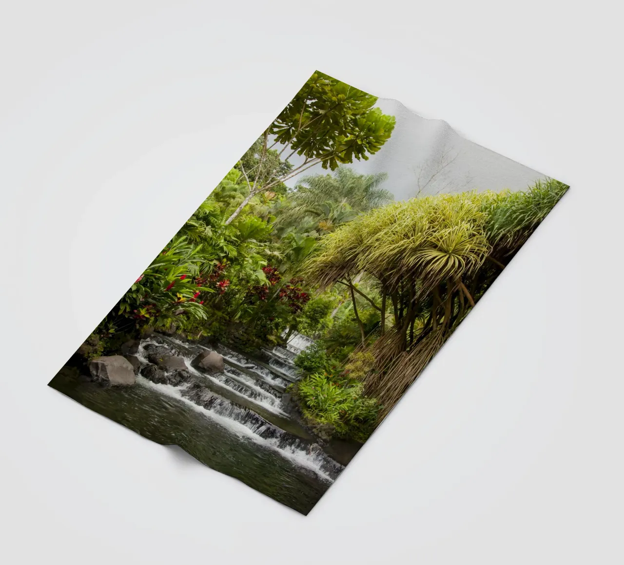 Tropical Waterfall fleece blanket by Alexey
