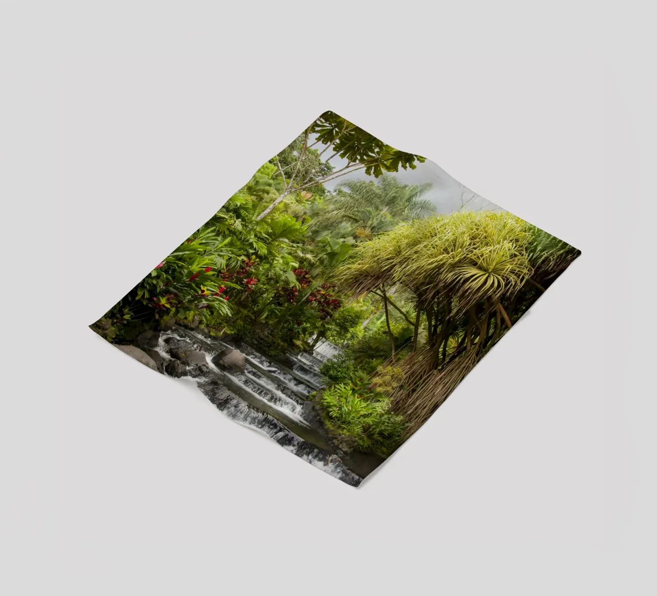 Tropical Waterfall fleece blanket by Alexey