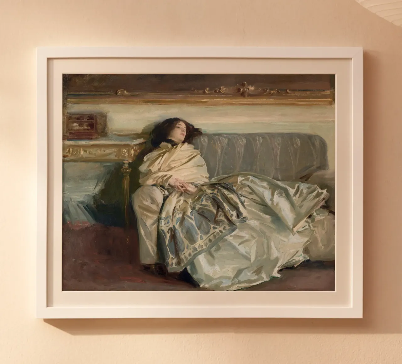 Woman Resting poster con telaio in alluminio da apoloprints