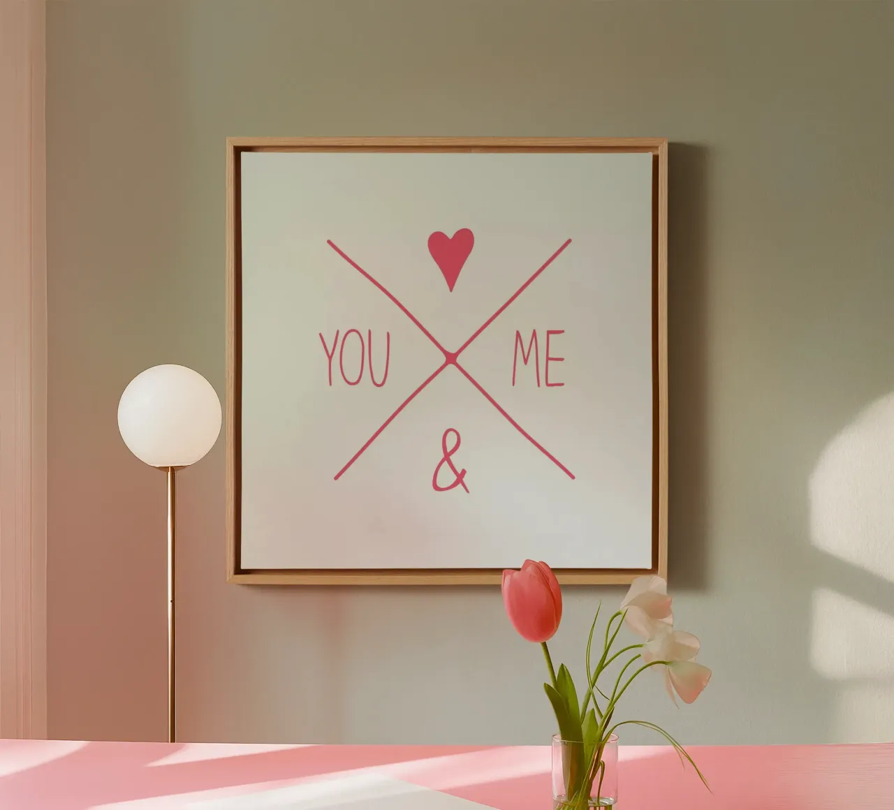 You And Me tela con Cornice a cassetta da JaySan Studio